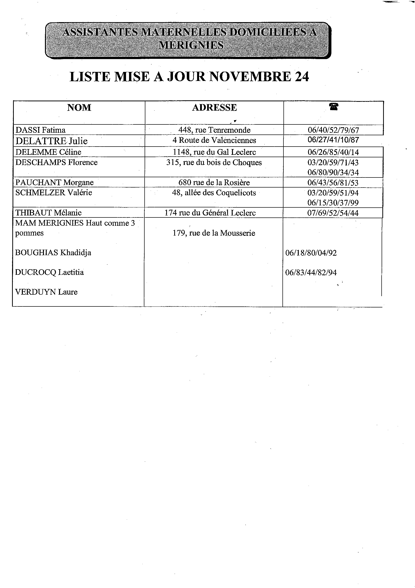 LISTE